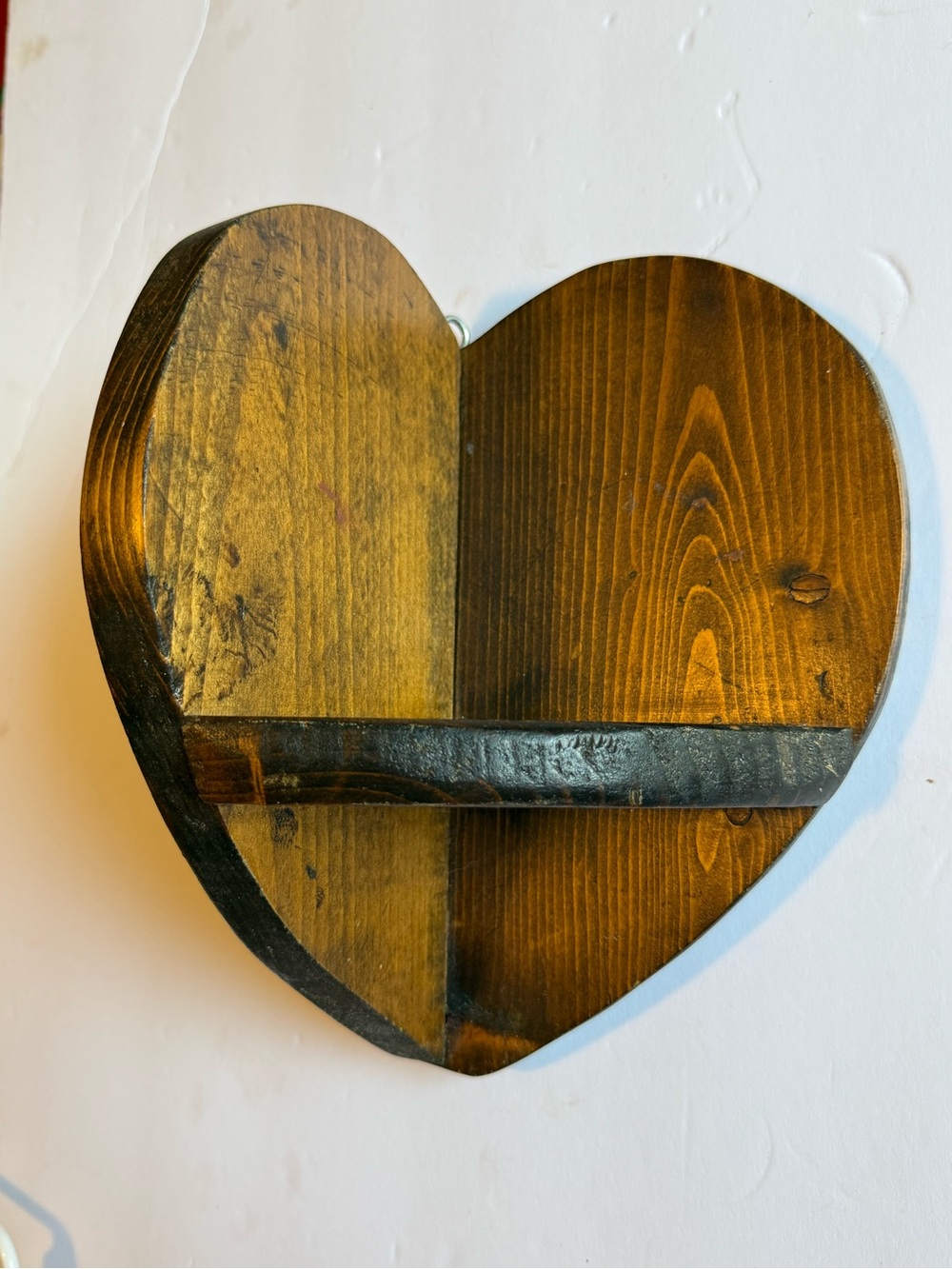 Cottage core small corner heart shelf